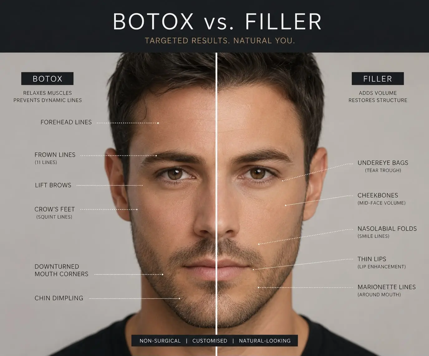 Botulinum toxin versus dermal filler comparison at Volt Cartel in London